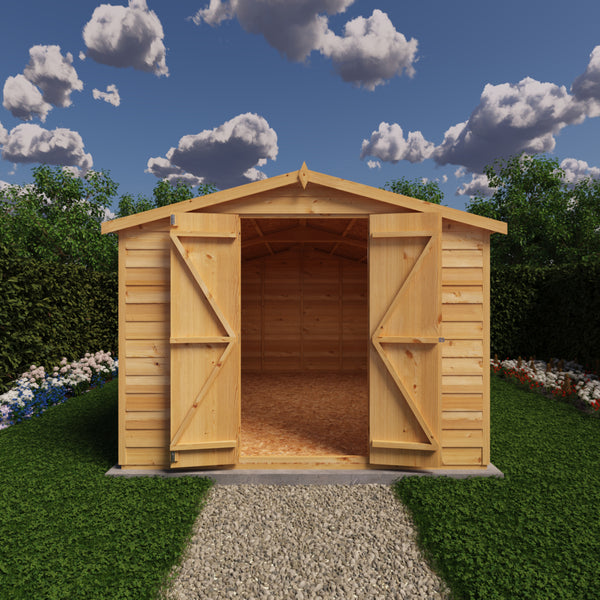 Overlap Double Door No windows 12x8 Storage Shed