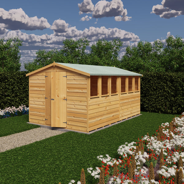 Overlap Double Door 12x8 Storage Shed