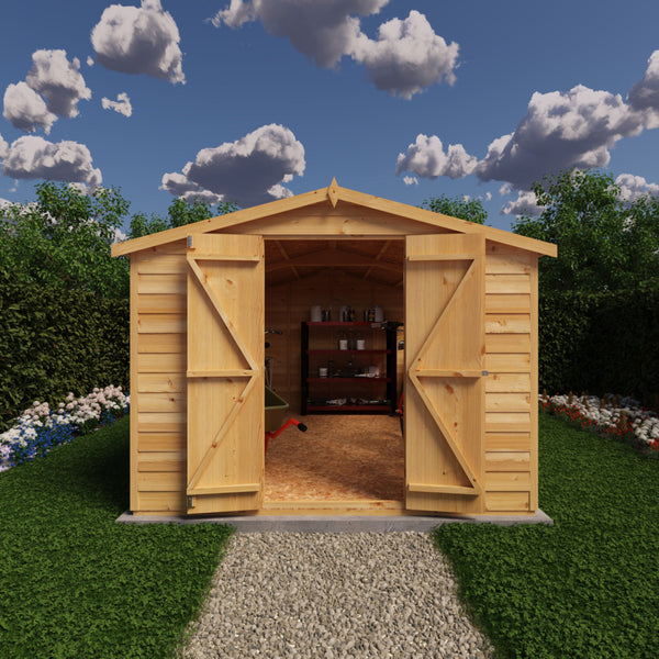 Overlap Double Door 12x8 Storage Shed