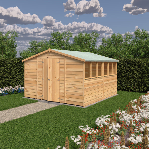 Overlap Double Door 10x10 Economy Storage Shed