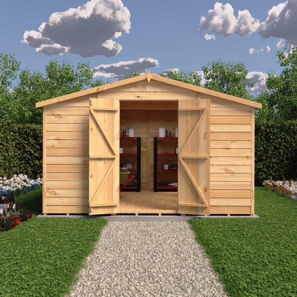 Overlap Double Door 10x10 Economy Storage Shed