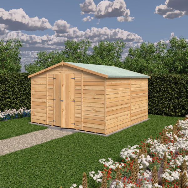 Overlap Double Door No windows 10x10 Economy Storage Shed