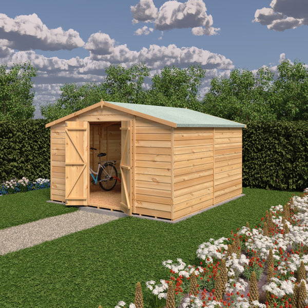 Overlap Double Door No windows 10x10 Economy Storage Shed