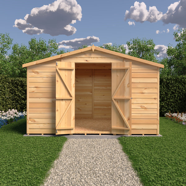Overlap Double Door No windows 10x10 Economy Storage Shed