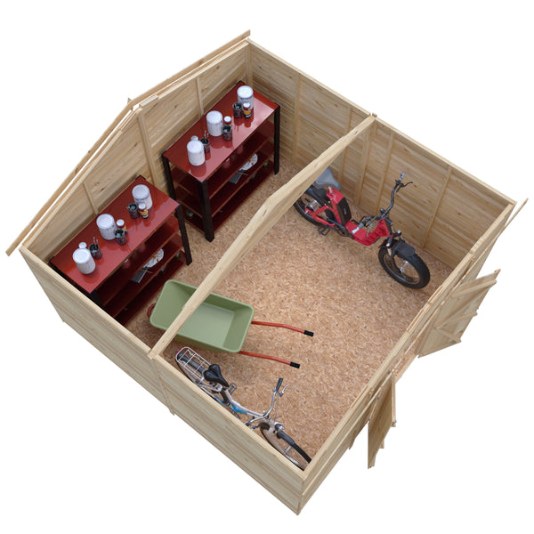 Overlap Double Door No windows 10x10 Economy Storage Shed