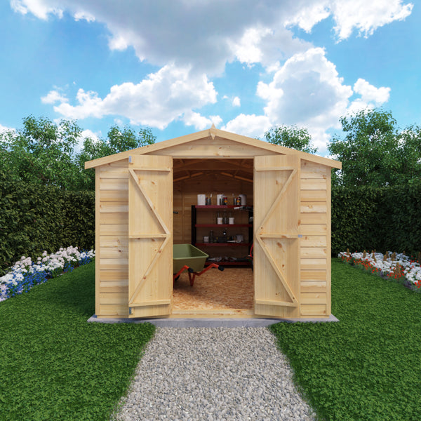 Overlap Double Door No windows 10x8 Storage Shed
