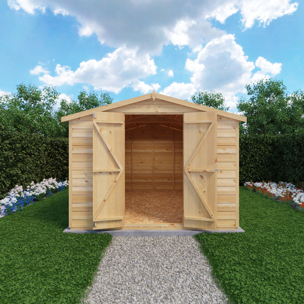 Overlap Double Door No windows 10x8 Storage Shed