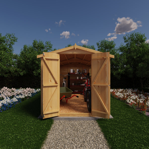 Overlap Double Door 12x6 Storage Shed
