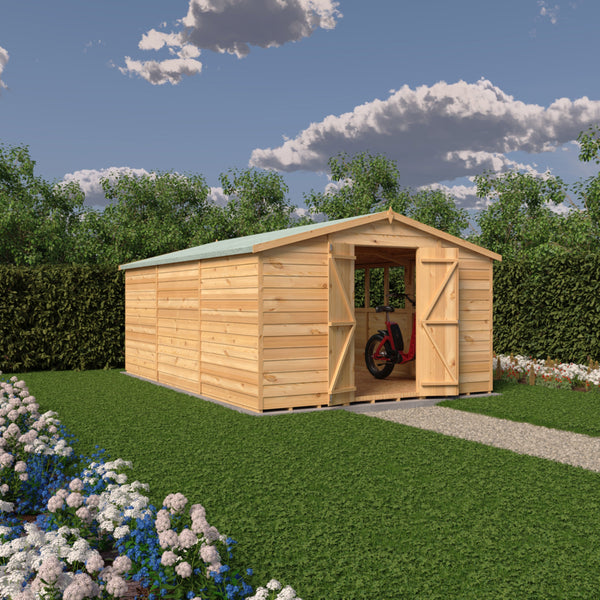 Overlap Double Door 10x15 Economy Storage Shed
