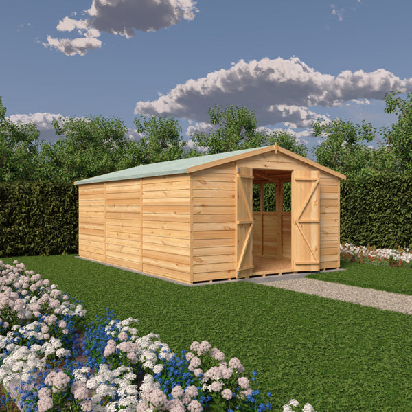 Overlap Double Door 10x15 Economy Storage Shed