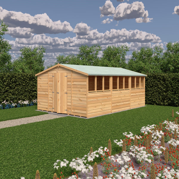 Overlap Double Door 10x15 Economy Storage Shed