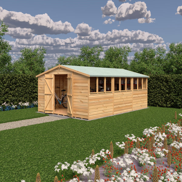 Overlap Double Door 10x15 Economy Storage Shed