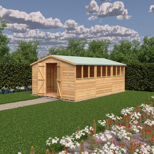 Overlap Double Door 10x15 Economy Storage Shed