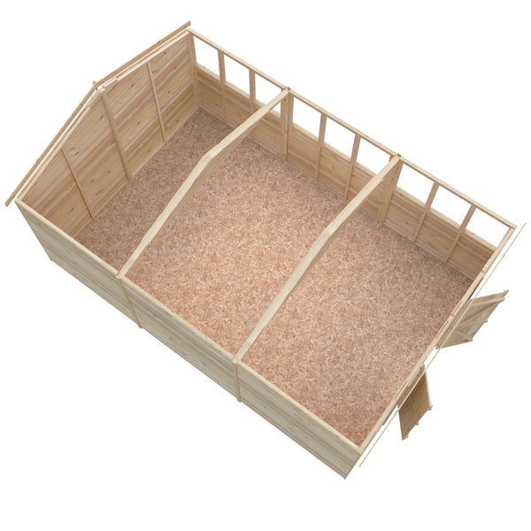 Overlap Double Door 10x15 Economy Storage Shed