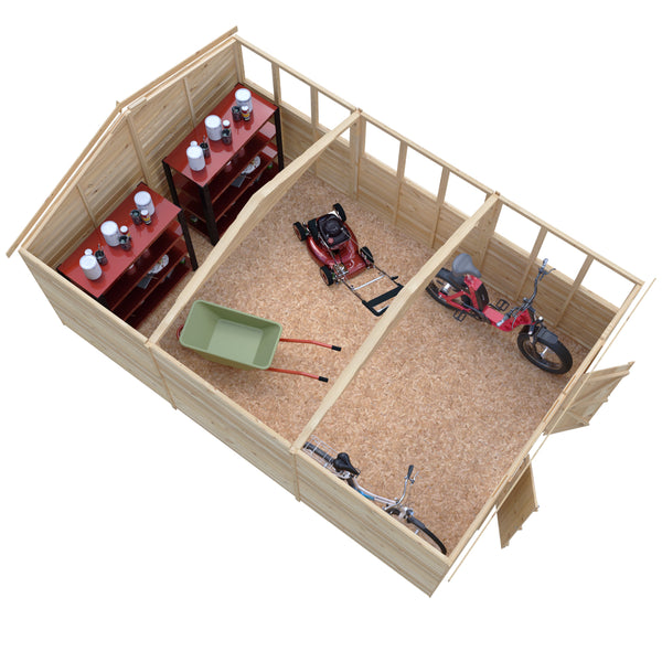 Overlap Double Door 10x15 Economy Storage Shed