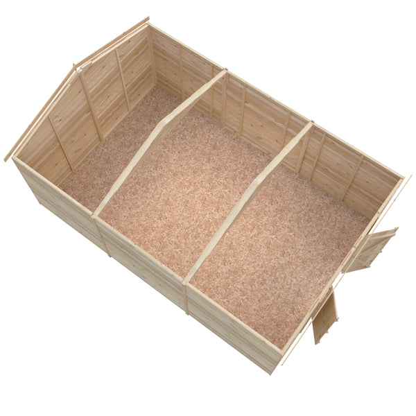 Overlap Double Door No windows 10x15 Economy Storage Shed