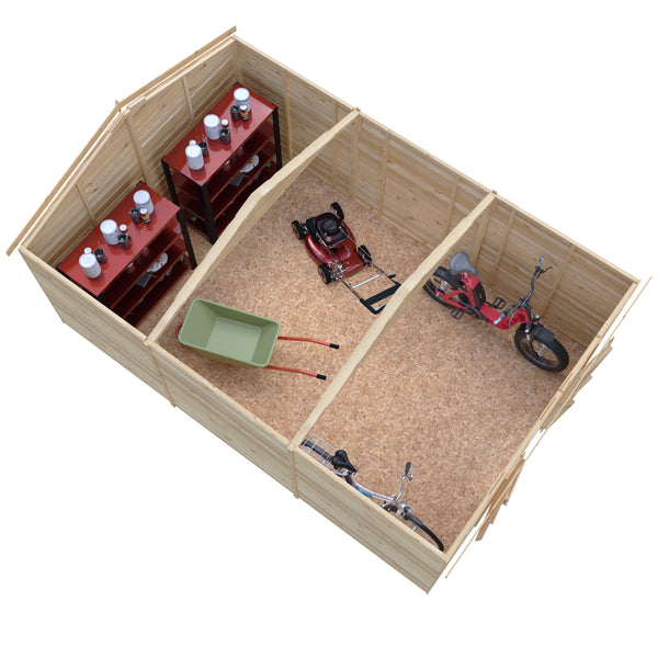 Overlap Double Door No windows 10x15 Economy Storage Shed