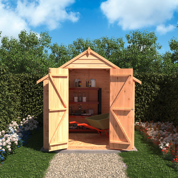 Overlap Double Door 6x6 Storage Shed