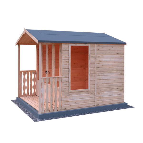Shire Parham & Verandah 7x7 12mm interlock Clad wooden Summerhouse - Best Shed