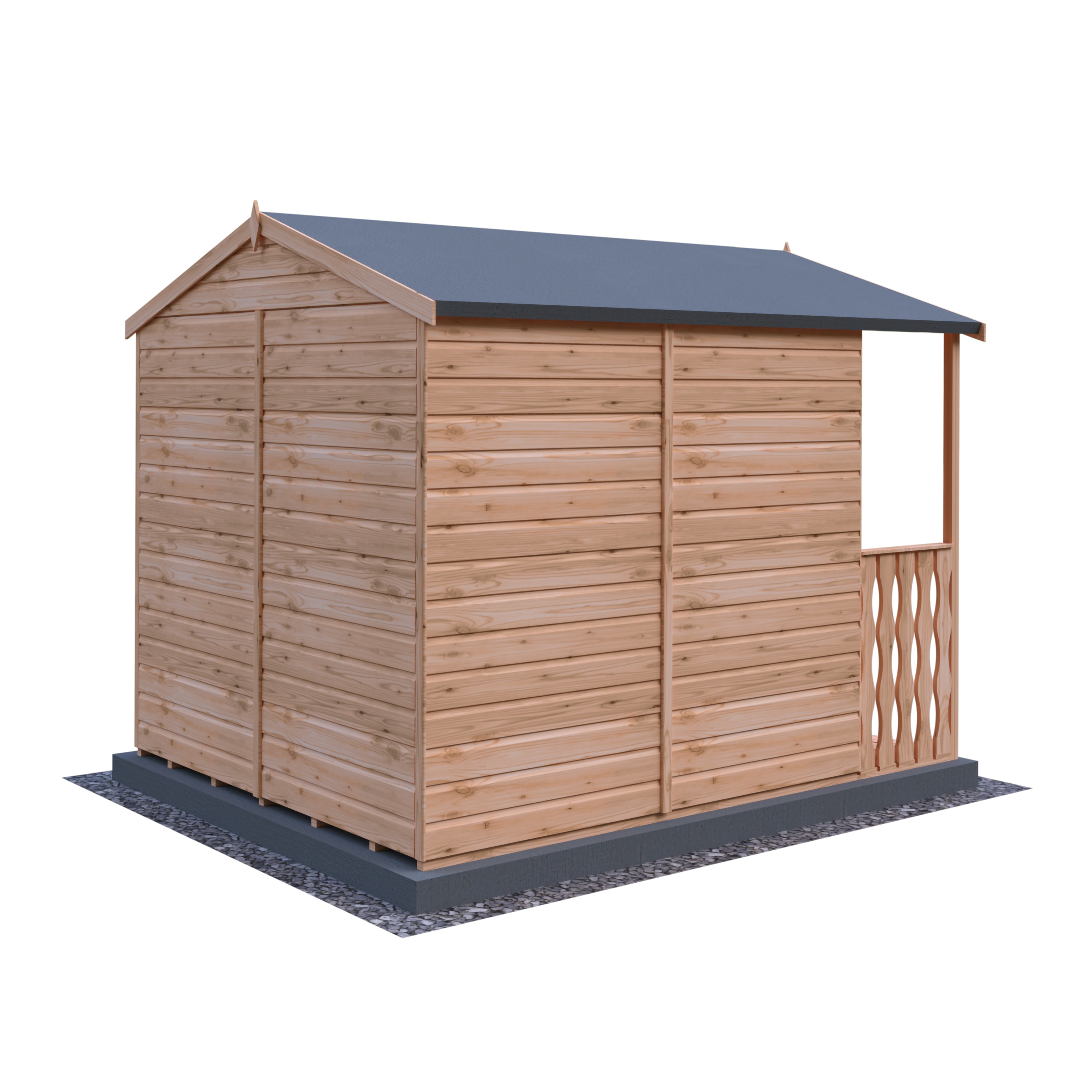 Shire Parham & Verandah 7x7 12mm interlock Clad wooden Summerhouse - Best Shed