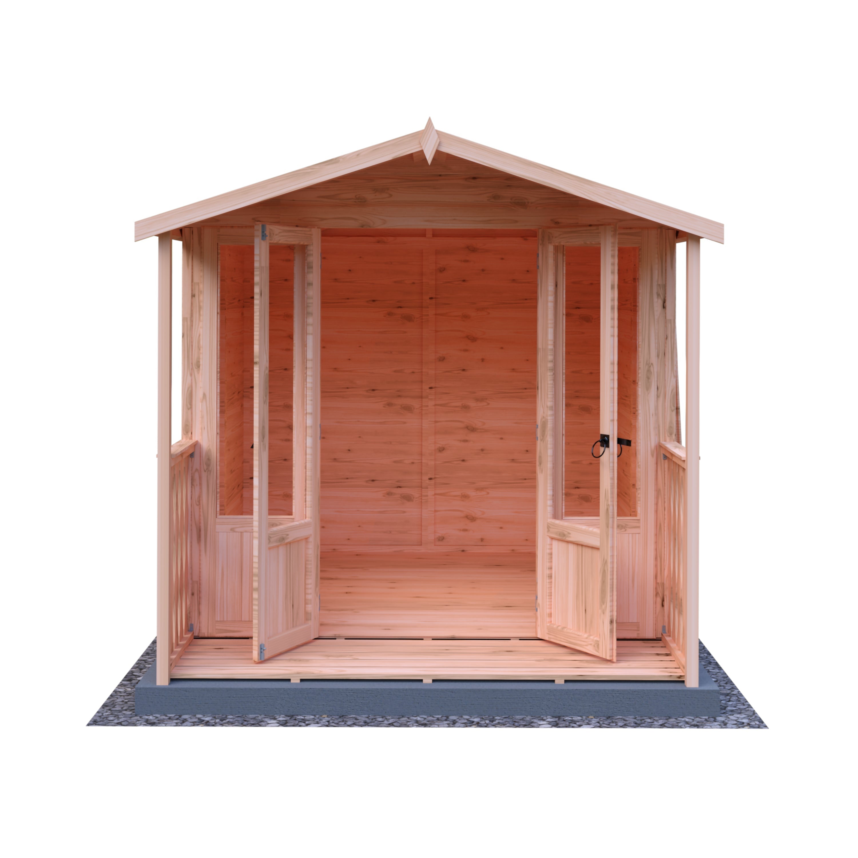 Shire Parham & Verandah 7x7 12mm interlock Clad wooden Summerhouse - Best Shed
