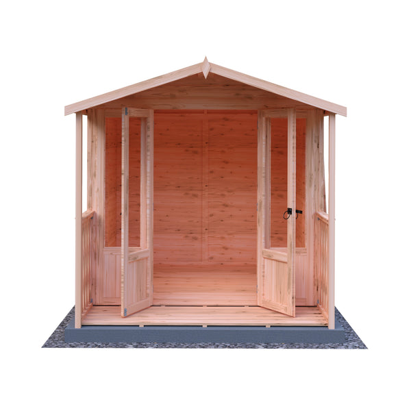 Shire Parham & Verandah 7x7 12mm interlock Clad wooden Summerhouse - Best Shed