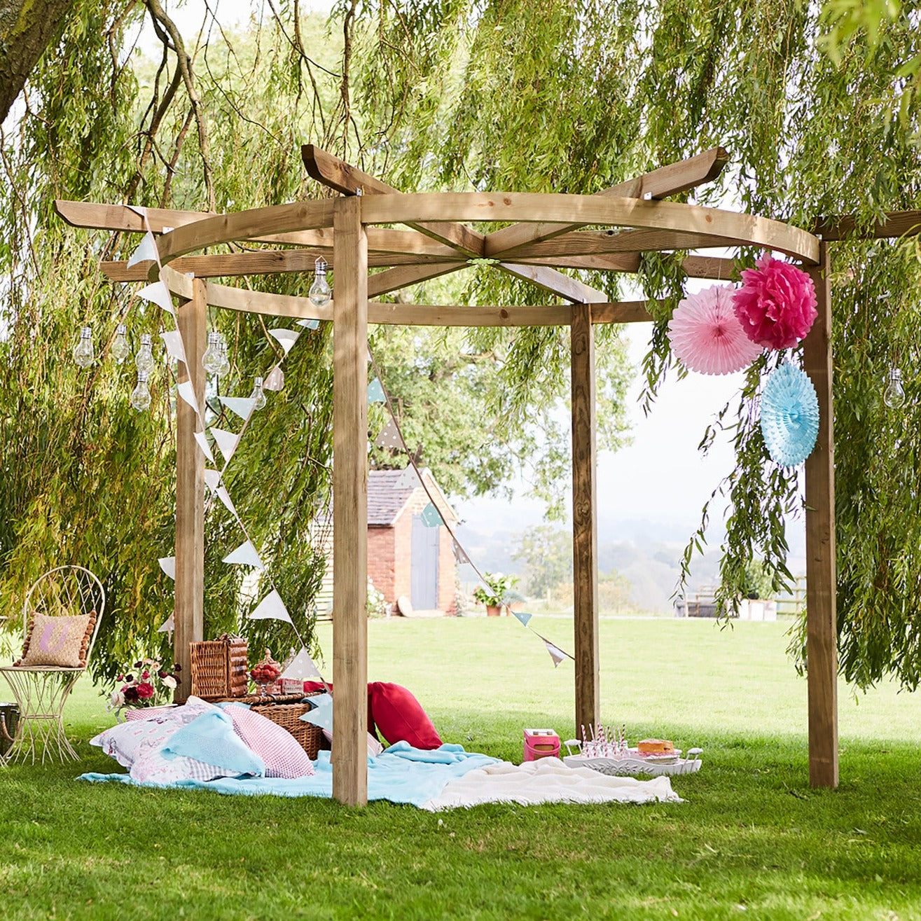 Grange Carousel Round Wheel Pergola - Best Shed