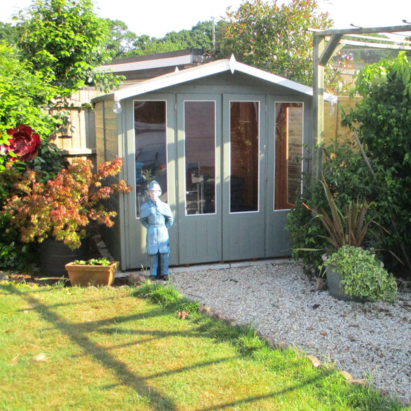 Shire Parham 7x7 12mm interlock Clad wooden Summerhouse - Best Shed