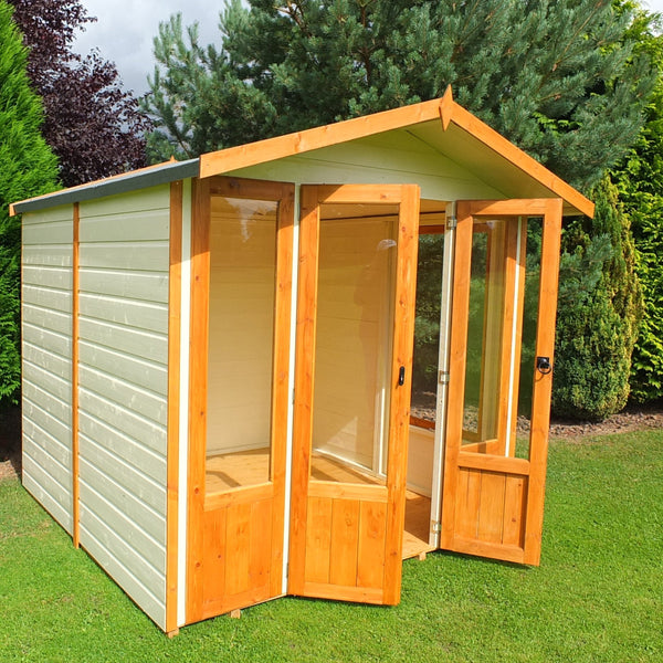 Shire Parham 7x7 12mm interlock Clad wooden Summerhouse - Best Shed