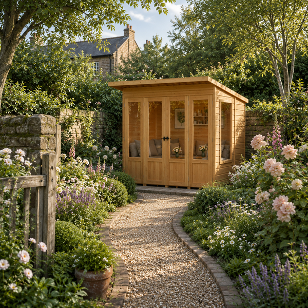 Shire Parham 7x7 12mm interlock Clad wooden Summerhouse