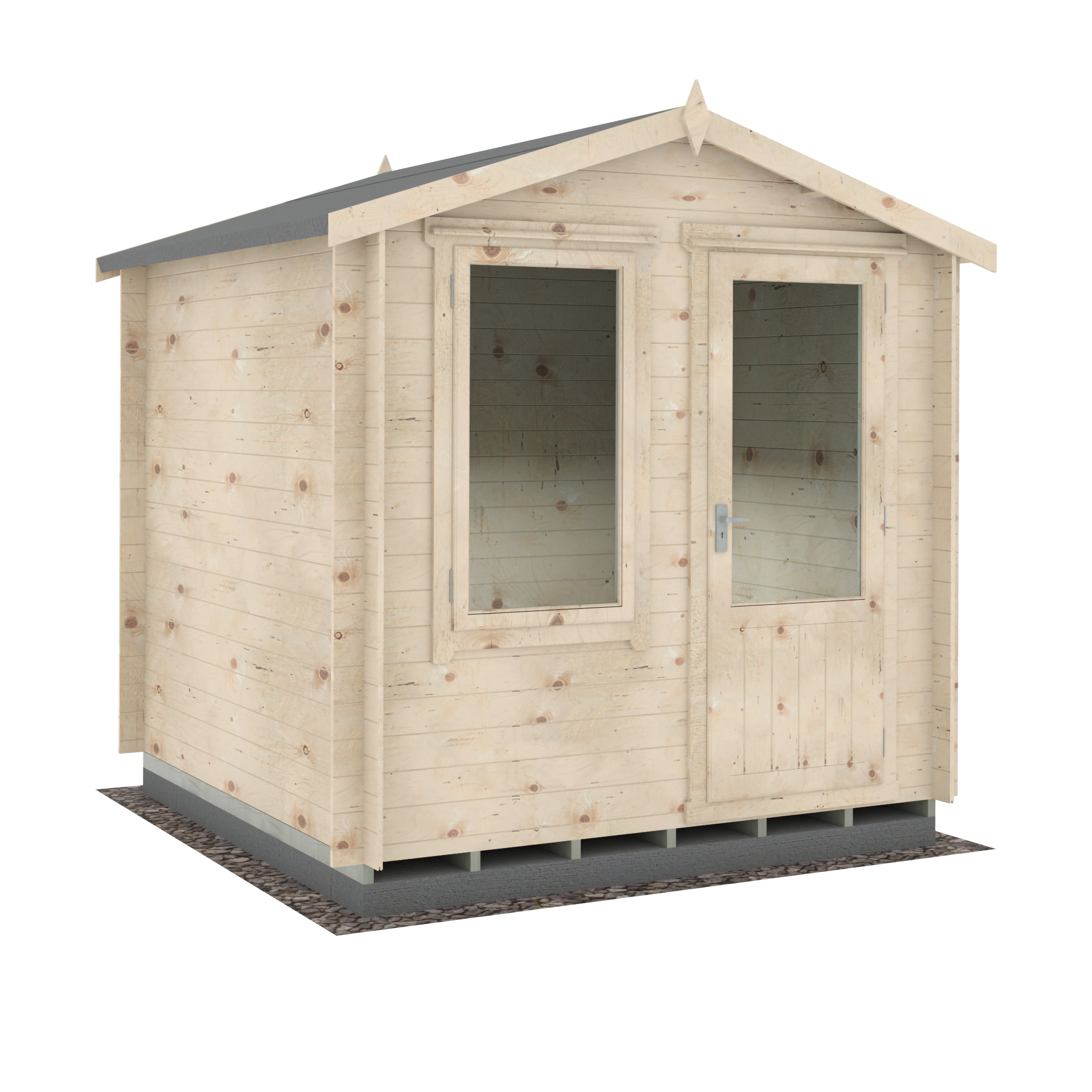 Shire Peckover 8x8 Log Cabin 19mm interlock  Cladding - Best Shed