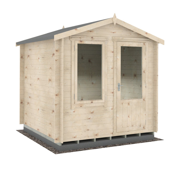 Shire Peckover 8x8 Log Cabin 19mm interlock  Cladding - Best Shed