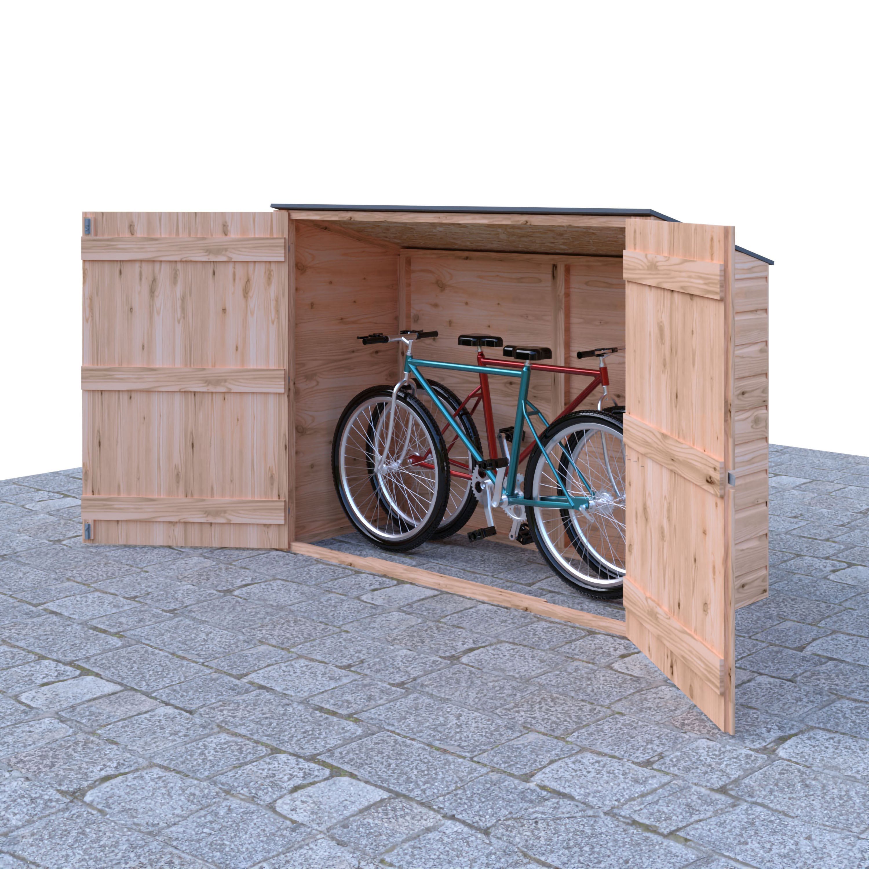 Shire Pent Shiplap Bike Store No Floor 6x3 - Best Shed