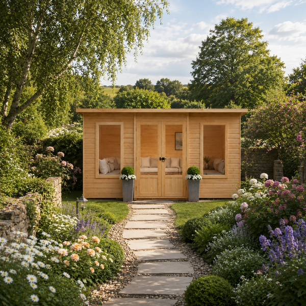 Shire 12x6 Peony Summerhouse 12mm Shiplap interlock cladding