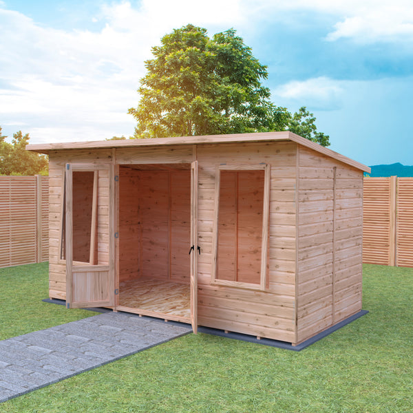 Shire 12x6 Peony Summerhouse 12mm Shiplap interlock cladding