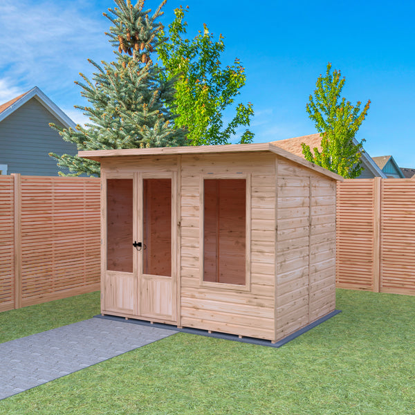 Shire 8x6 Peony Summerhouse 12mm Shiplap interlock cladding