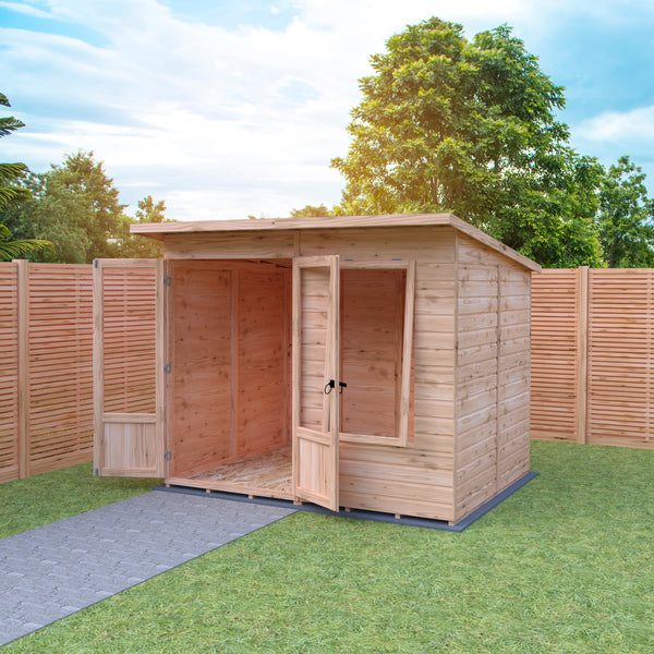 Shire 8x6 Peony Summerhouse 12mm Shiplap interlock cladding