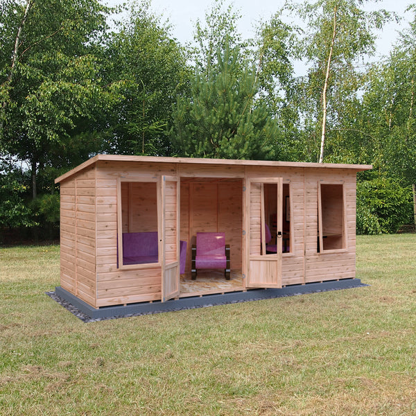 Shire 16x6 Peony Summerhouse 12mm Shiplap interlock cladding