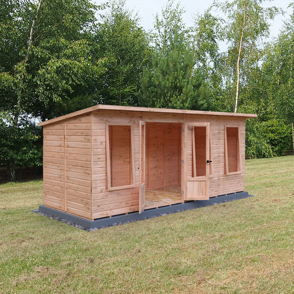 Shire 16x6 Peony Summerhouse 12mm Shiplap interlock cladding