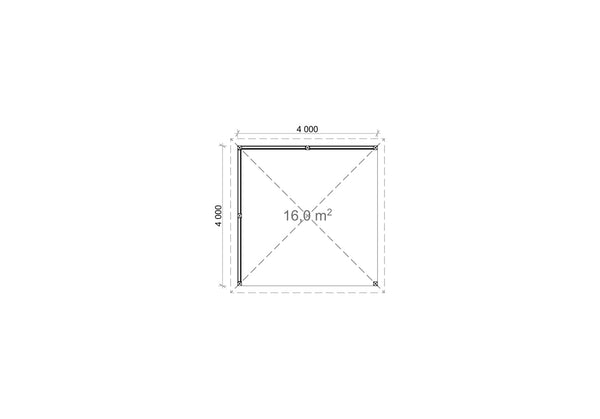 Grange Uma Pergola 4x4m - Best Shed