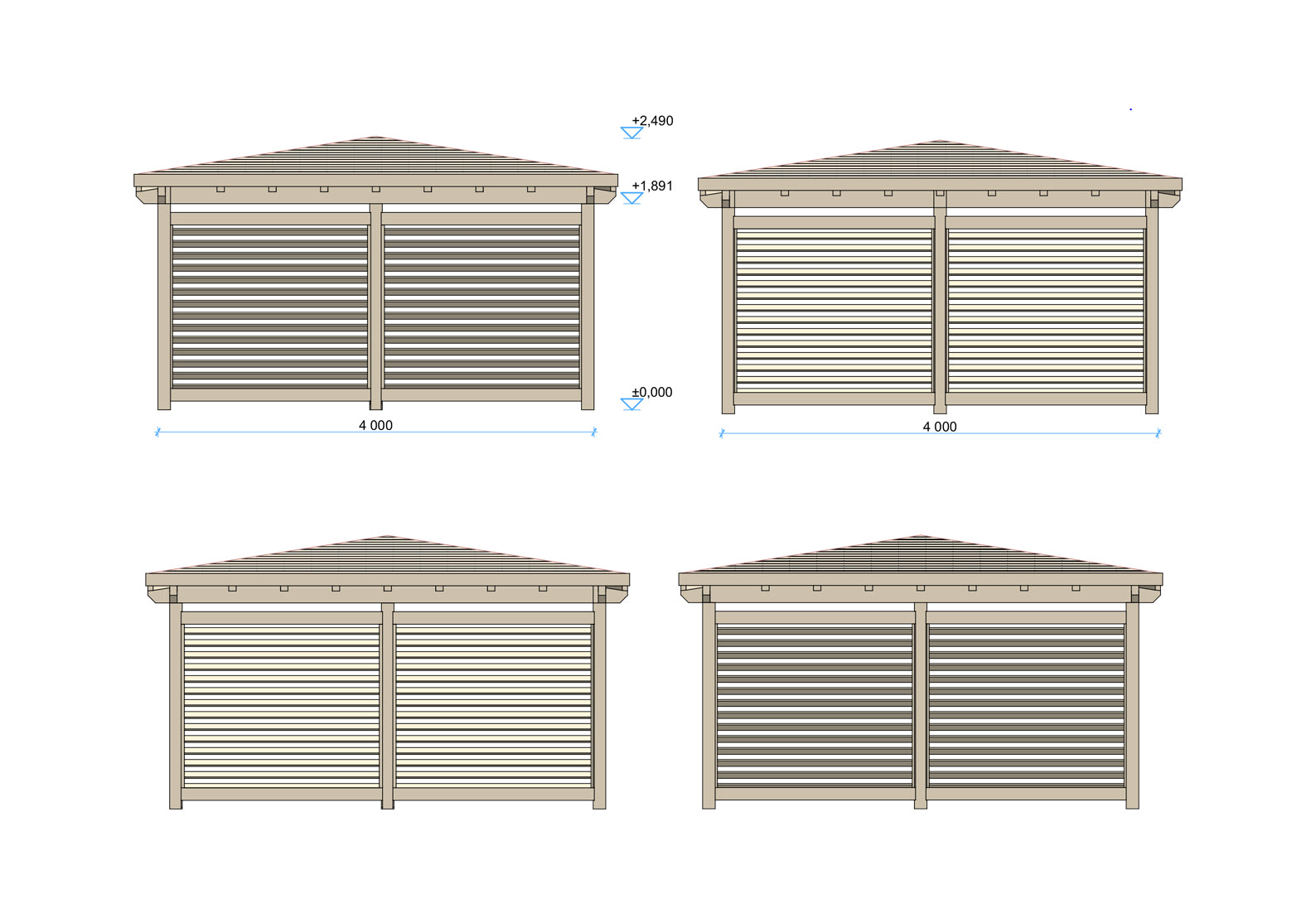 Grange Uma Pergola 4x4m - Best Shed
