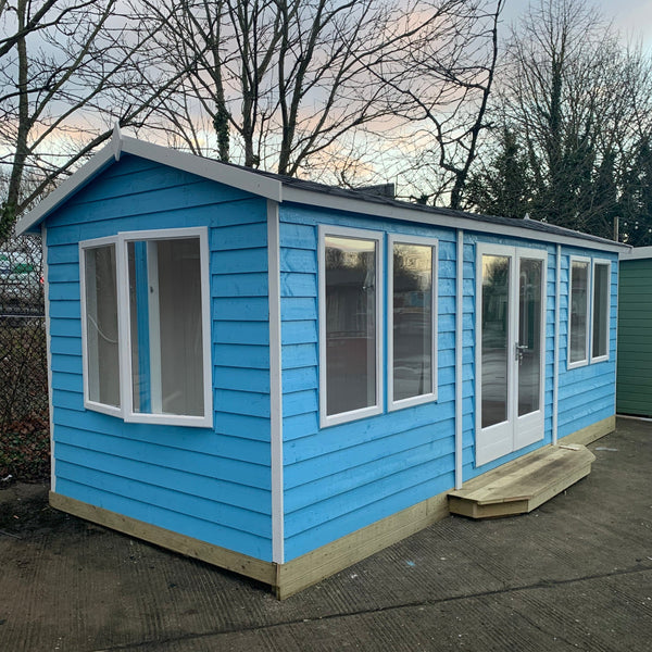 20x8 insulated Garden Studio Office with double doors - Best Shed