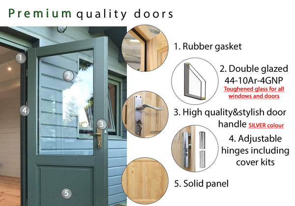 Shire Lukne 9x9 Corner log Cabin 44mm Cladding