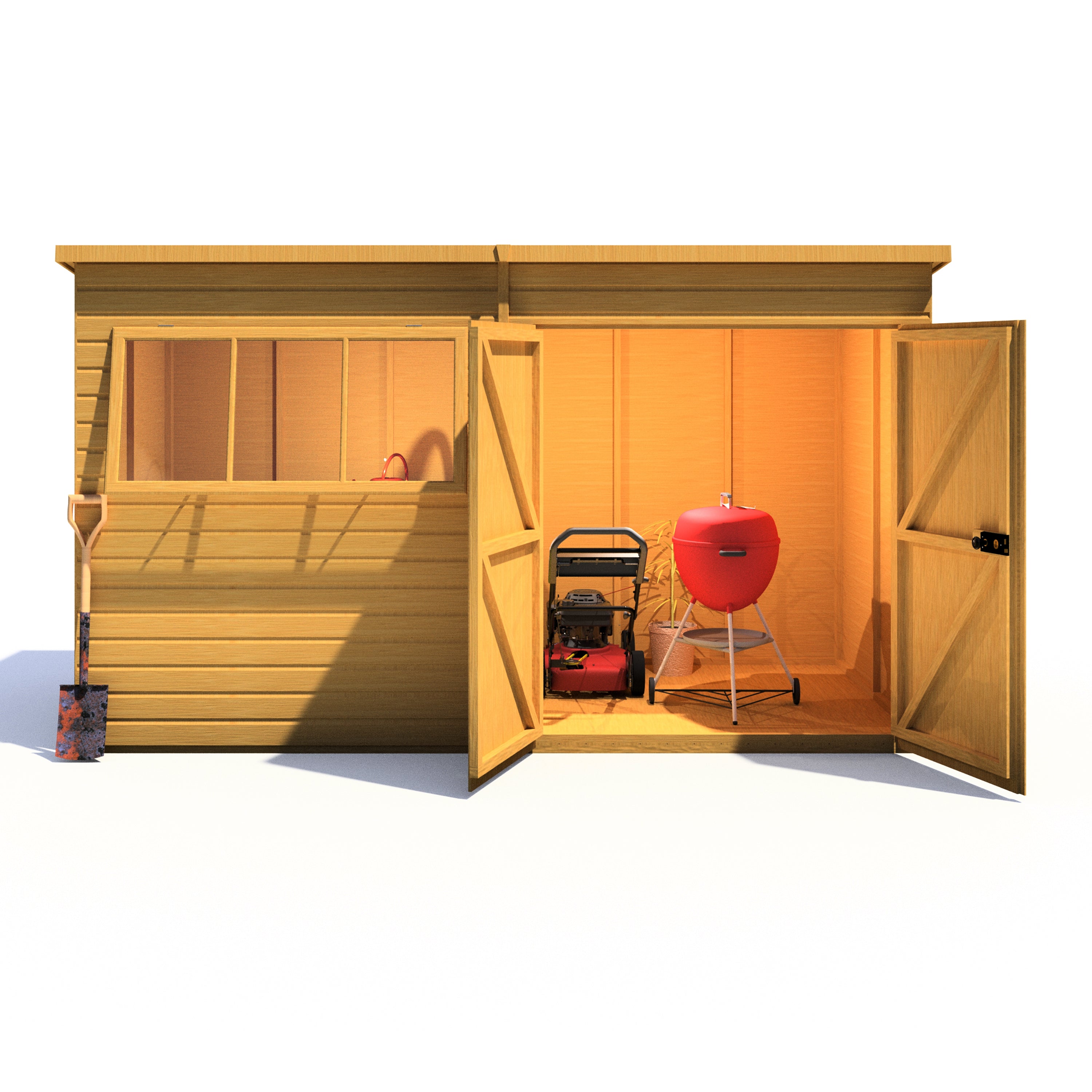 Shire Ranger 12x6 Double Door Premium Pent interlock Shiplap Shed - Best Shed