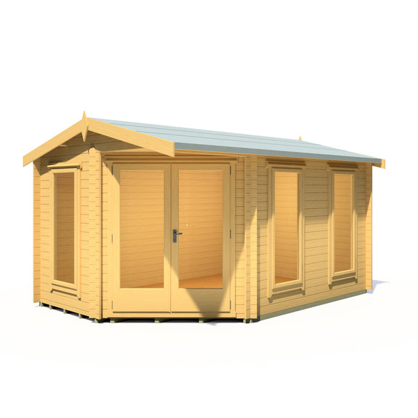 Shire 10x14 Rivington Corner log cabin 28mm logs