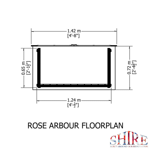 Shire Rose Arbour Seat 1.4x0.7m - Best Shed