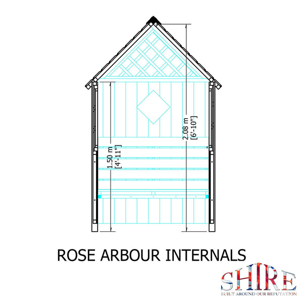 Shire Rose Arbour Seat 1.4x0.7m - Best Shed