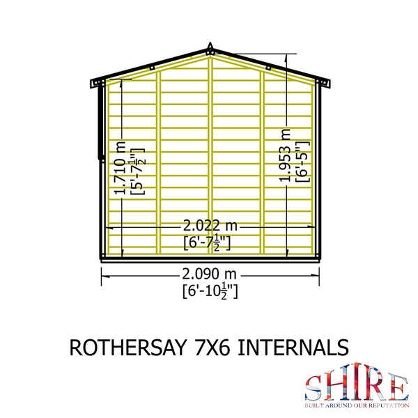 Rothesay 7x6 Garden Shed 12mm Shiplap T&G