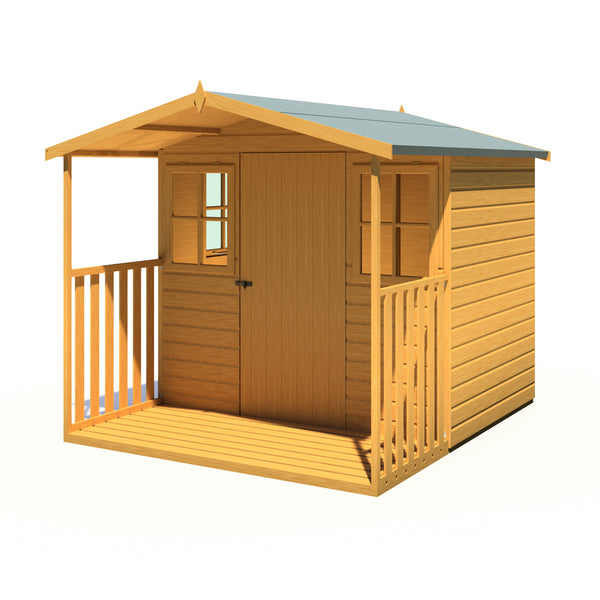 Rothesay 7x8  Garden Shed with Veranda 12mm Shiplap T&G