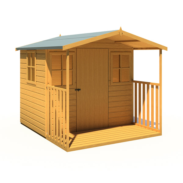 Rothesay 7x8  Garden Shed with Veranda 12mm Shiplap T&G